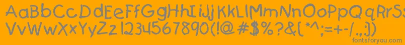 JerrysGame1 Font – Gray Fonts on Orange Background