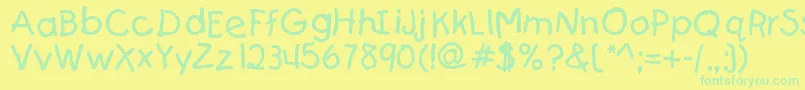 fuente JerrysGame1 – Fuentes Verdes Sobre Fondo Amarillo