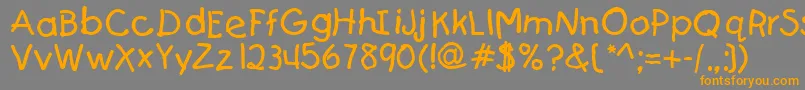 JerrysGame1 Font – Orange Fonts on Gray Background