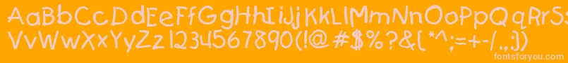 JerrysGame1 Font – Pink Fonts on Orange Background