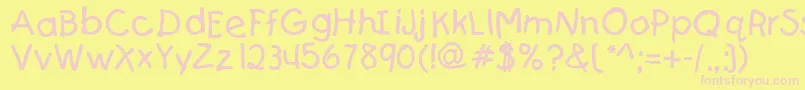 JerrysGame1 Font – Pink Fonts on Yellow Background