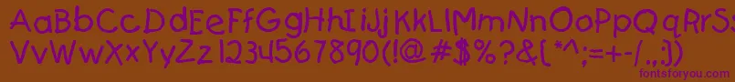 JerrysGame1 Font – Purple Fonts on Brown Background