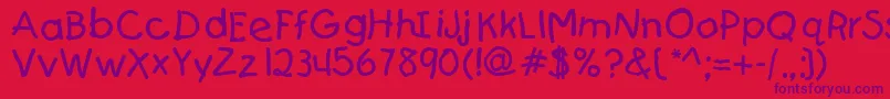 JerrysGame1 Font – Purple Fonts on Red Background