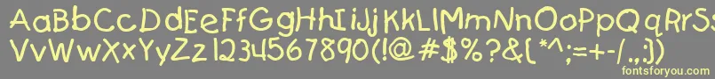 JerrysGame1 Font – Yellow Fonts on Gray Background