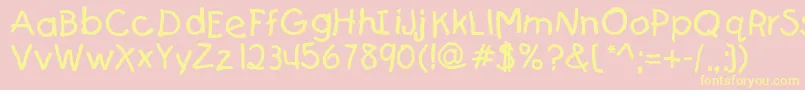 fuente JerrysGame1 – Fuentes Amarillas Sobre Fondo Rosa
