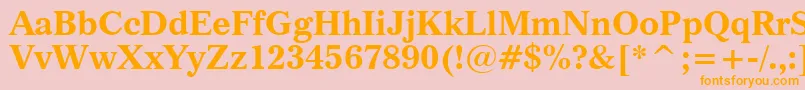 ImperialBoldBt Font – Orange Fonts on Pink Background