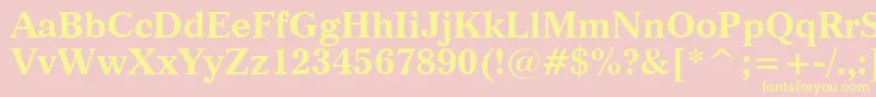 ImperialBoldBt Font – Yellow Fonts on Pink Background