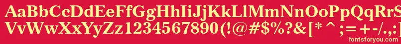 ImperialBoldBtフォントについての詳細 フォントImperialBoldBt – 黄色の文字、赤い背景