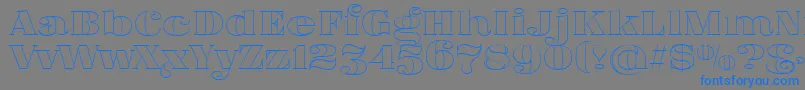 FatFlamingo5Outline Font – Blue Fonts on Gray Background