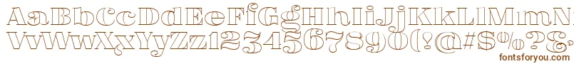 FatFlamingo5Outline-fontti – ruskeat fontit valkoisella taustalla