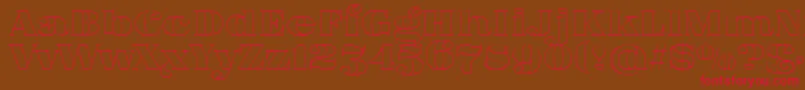 FatFlamingo5Outline Font – Red Fonts on Brown Background