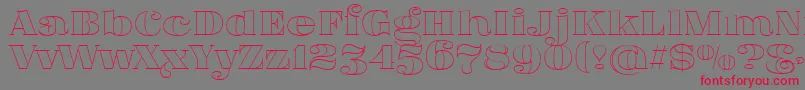 FatFlamingo5Outline Font – Red Fonts on Gray Background