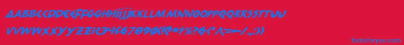 300trojansi Font – Blue Fonts on Red Background