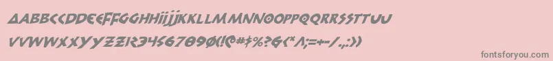 フォント300trojansi – ピンクの背景に灰色の文字