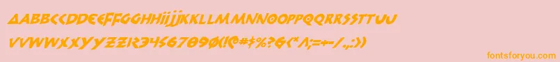 300trojansi Font – Orange Fonts on Pink Background