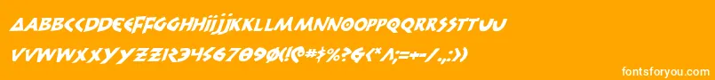 300trojansi Font – White Fonts on Orange Background