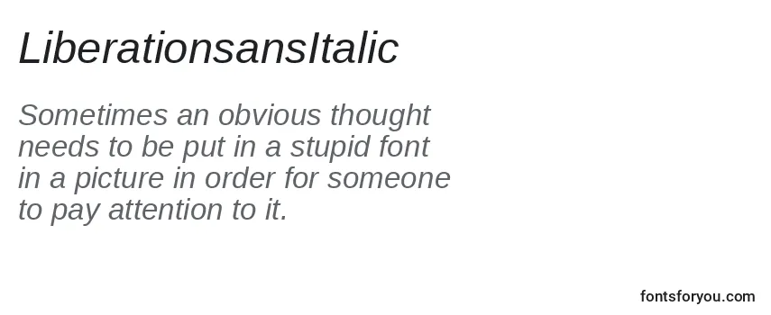 LiberationsansItalic Font