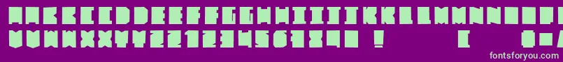 FatBross Font – Green Fonts on Purple Background