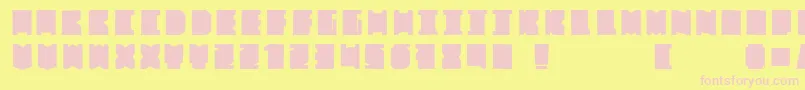 FatBross-Schriftart – Rosa Schriften auf gelbem Hintergrund