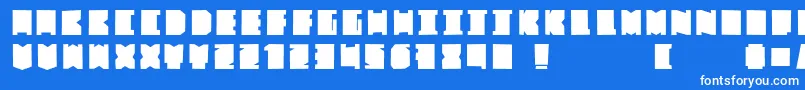 Fonte FatBross – fontes brancas em um fundo azul