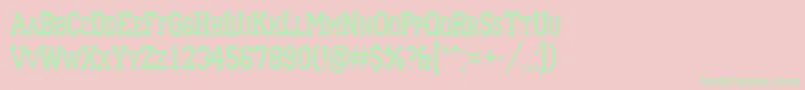 ACampuscapsnr Font – Green Fonts on Pink Background