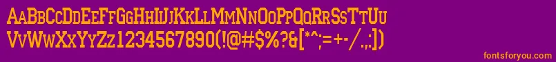 ACampuscapsnr Font – Orange Fonts on Purple Background