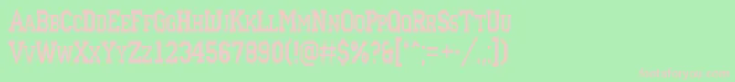 フォントACampuscapsnr – 緑の背景にピンクのフォント