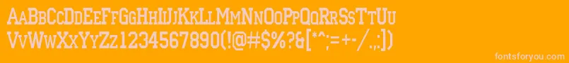 ACampuscapsnr Font – Pink Fonts on Orange Background
