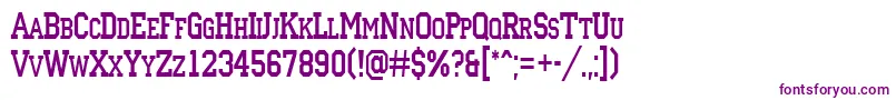 ACampuscapsnr Font – Purple Fonts on White Background