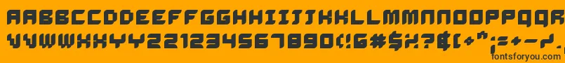 Delib Font – Black Fonts on Orange Background