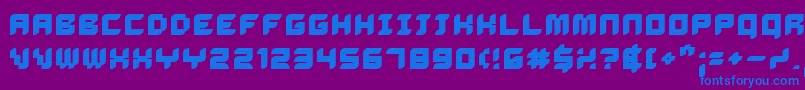 Delib Font – Blue Fonts on Purple Background