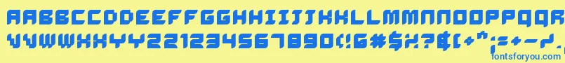 Delib Font – Blue Fonts on Yellow Background