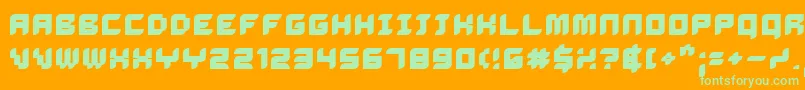 Шрифт Delib – зелёные шрифты на оранжевом фоне