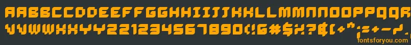 Delib Font – Orange Fonts on Black Background