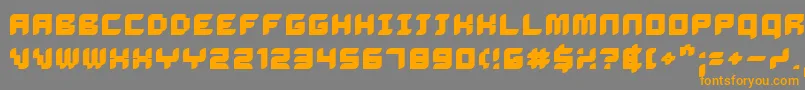 Delib Font – Orange Fonts on Gray Background