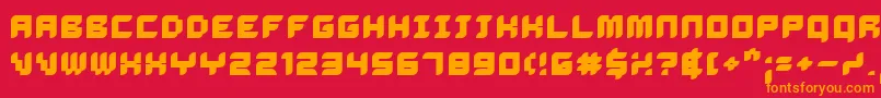 Delib Font – Orange Fonts on Red Background