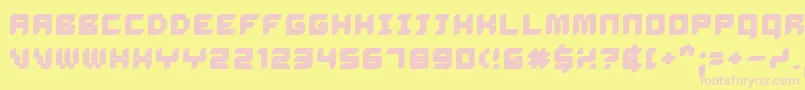 Delib Font – Pink Fonts on Yellow Background