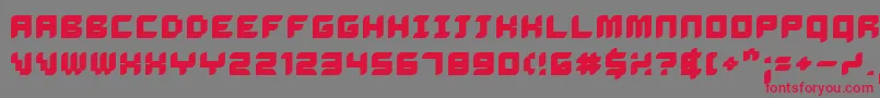 フォントDelib – 赤い文字の灰色の背景