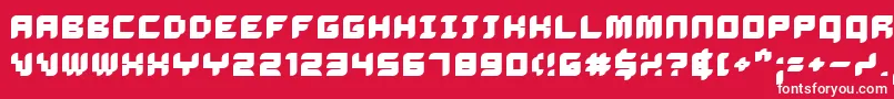 Delib Font – White Fonts on Red Background