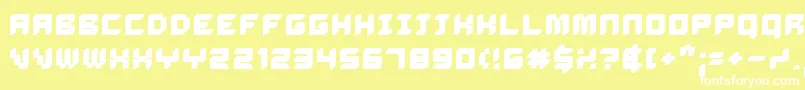 Delib Font – White Fonts on Yellow Background