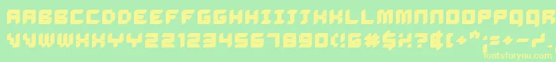Delib Font – Yellow Fonts on Green Background