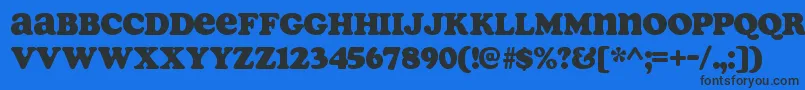 Шрифт SoapRegular – чёрные шрифты на синем фоне