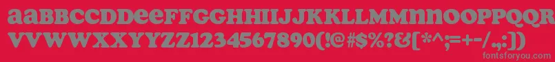 SoapRegular Font – Gray Fonts on Red Background