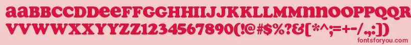 SoapRegular Font – Red Fonts on Pink Background