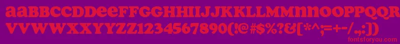 SoapRegular Font – Red Fonts on Purple Background