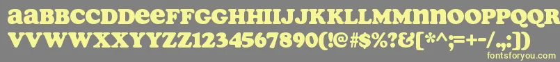 SoapRegular Font – Yellow Fonts on Gray Background