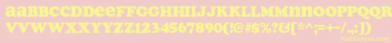 SoapRegular Font – Yellow Fonts on Pink Background