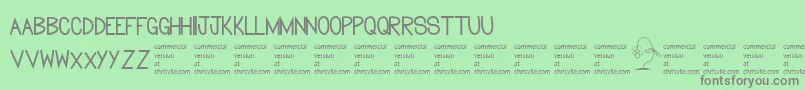 Шрифт Flowersforyou – серые шрифты на зелёном фоне