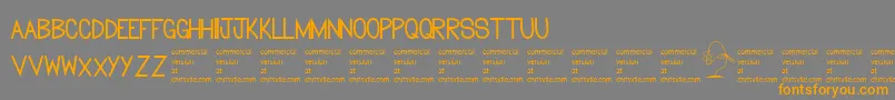 Flowersforyou-Schriftart – Orangefarbene Schriften auf grauem Hintergrund