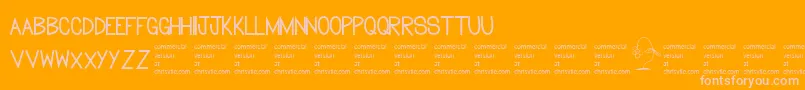 Flowersforyou Font – Pink Fonts on Orange Background